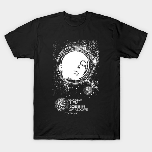 Vintage Sci-Fi Book Cover "The Star Diaries" T-Shirt by DankFutura